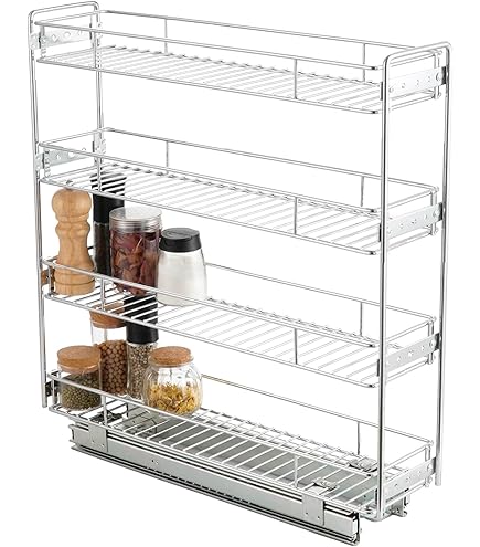 Amazon｜4段 引き出し式 キッチンキャビネット スパイスラック